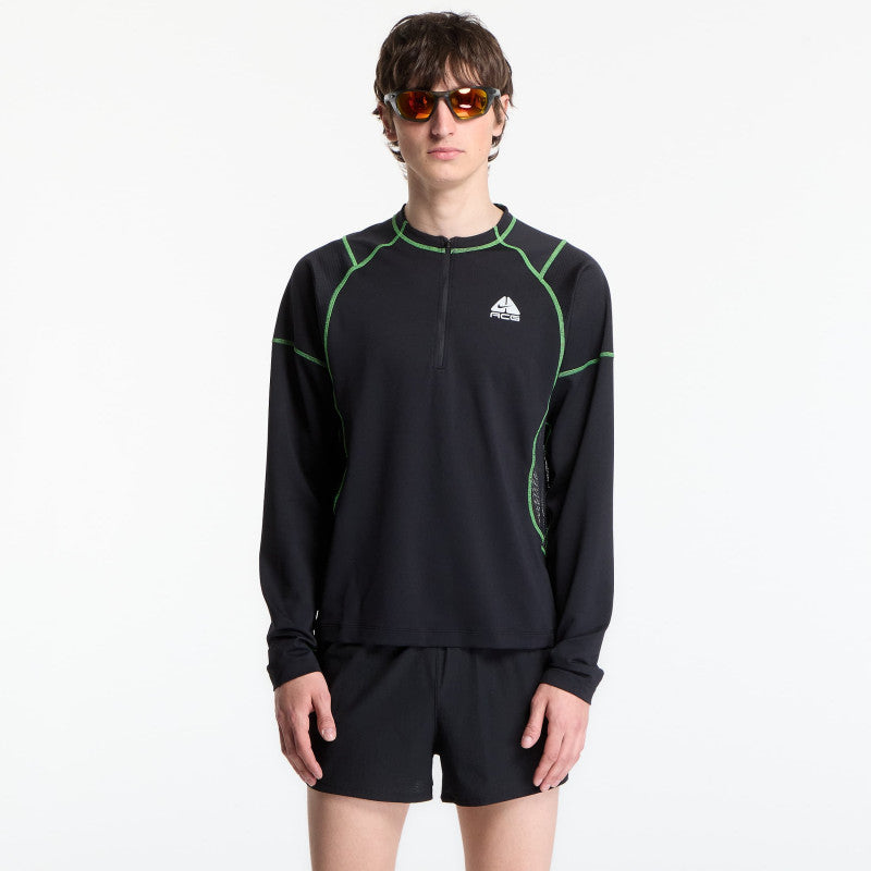 Nike ACG "Vault" Dri-FIT Long-Sleeve Top Black/ Mean Green/ Summit White