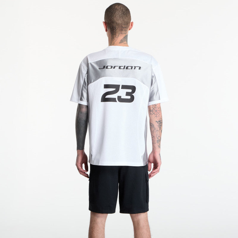 Jordan Flight Men's Jersey Top White/ Lt Smoke Grey/ Black