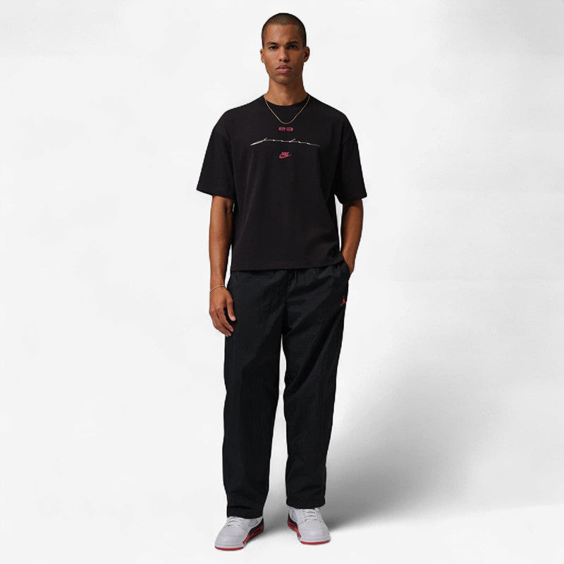 Jordan Flight Men's Script T-Shirt Black/ Gym Red