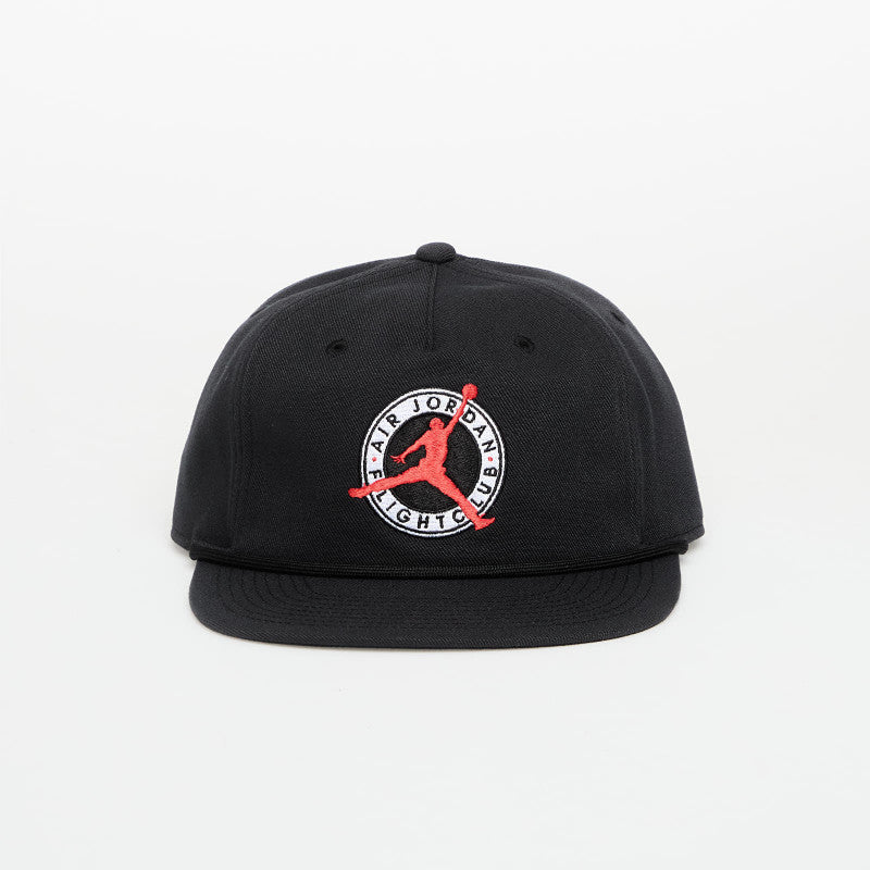 Jordan Flight Club Pro Unstructured Flat Bill Hat Black/ Black