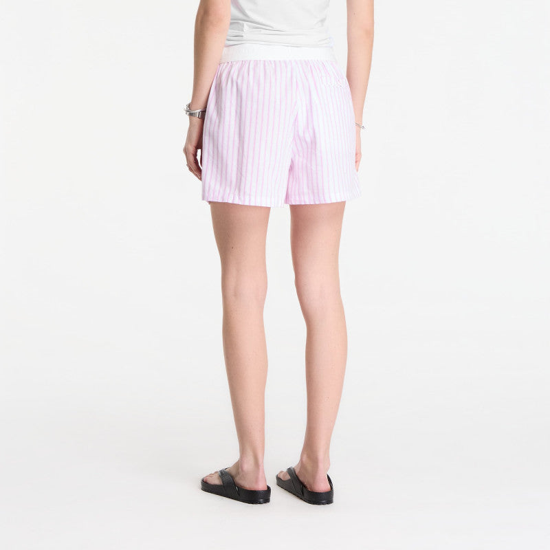 Nike Sportswear Chill Poplin Women's Loose Stripe Shorts Lt Magenta/ Pink Foam/ Summit White