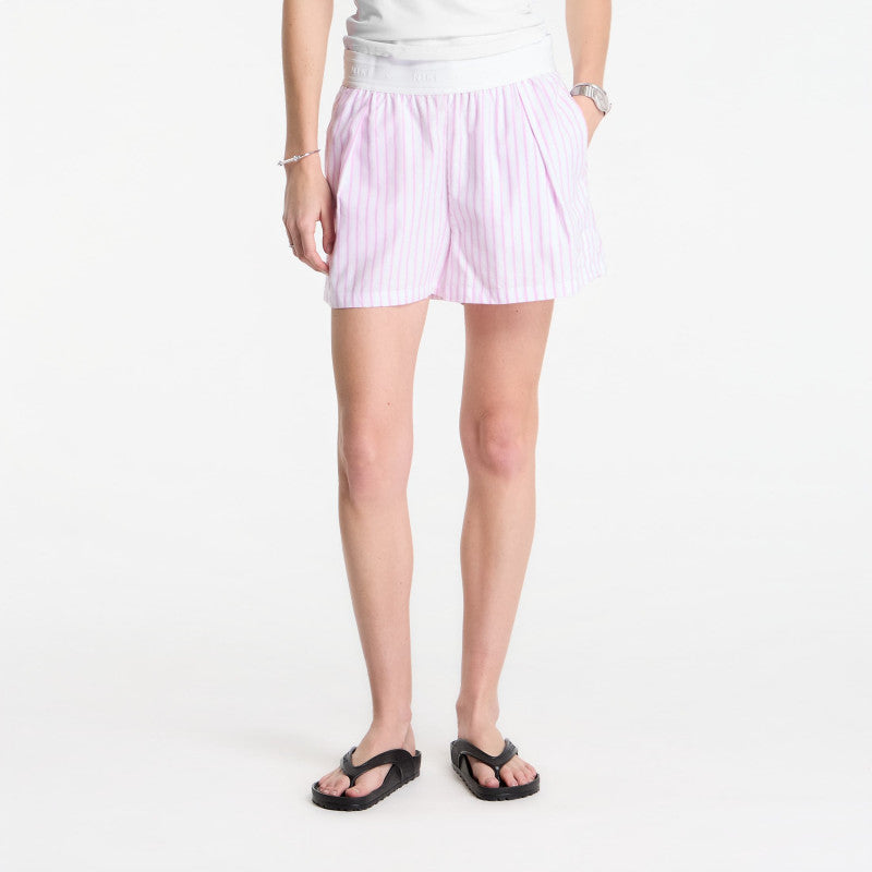 Nike Sportswear Chill Poplin Women's Loose Stripe Shorts Lt Magenta/ Pink Foam/ Summit White