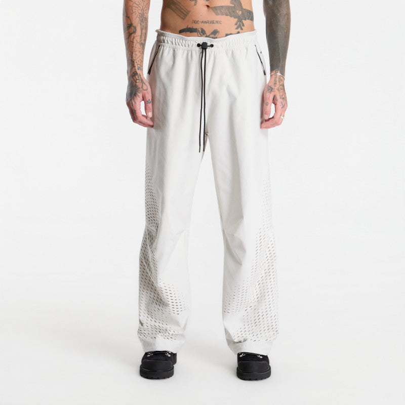 Nike Tech Men's Dri-FIT Shori Knit Open-Hem Pants Light Bone/ Black