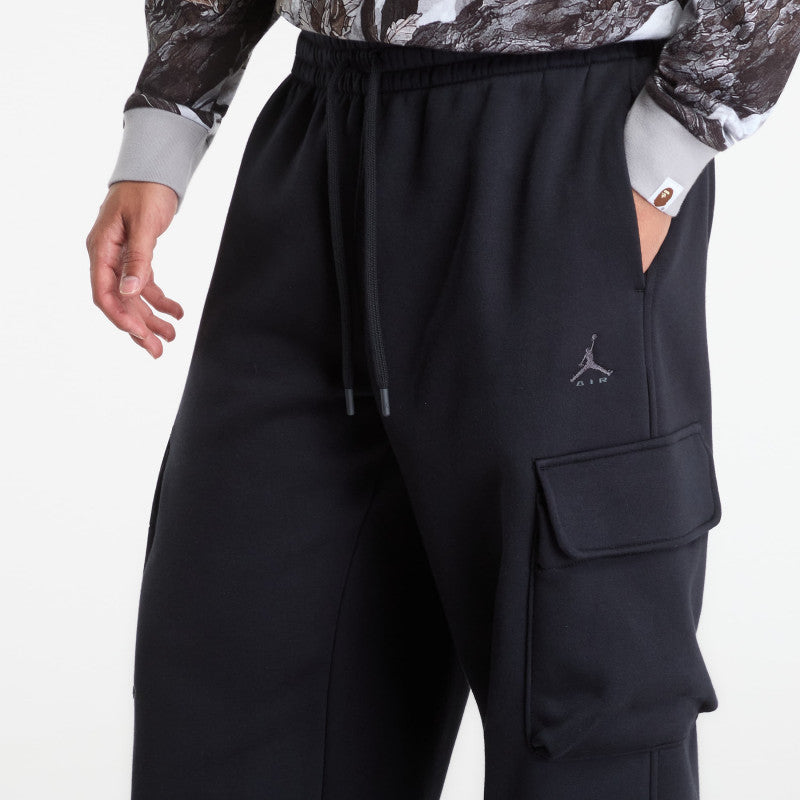 Jordan Brooklyn Men's Oversized Fleece Cargo Pants Black/ Dk Smoke Grey