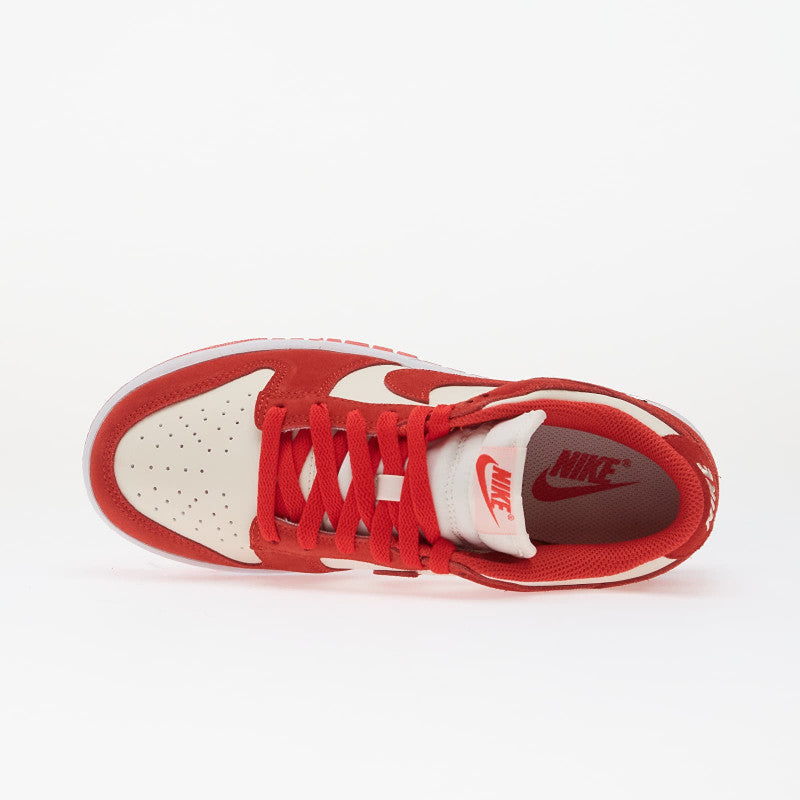Nike Dunk Low Sail/ Lt Crimson-White-Metallic Silver