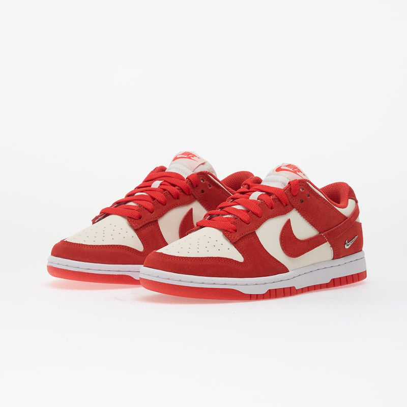 Nike Dunk Low Sail/ Lt Crimson-White-Metallic Silver