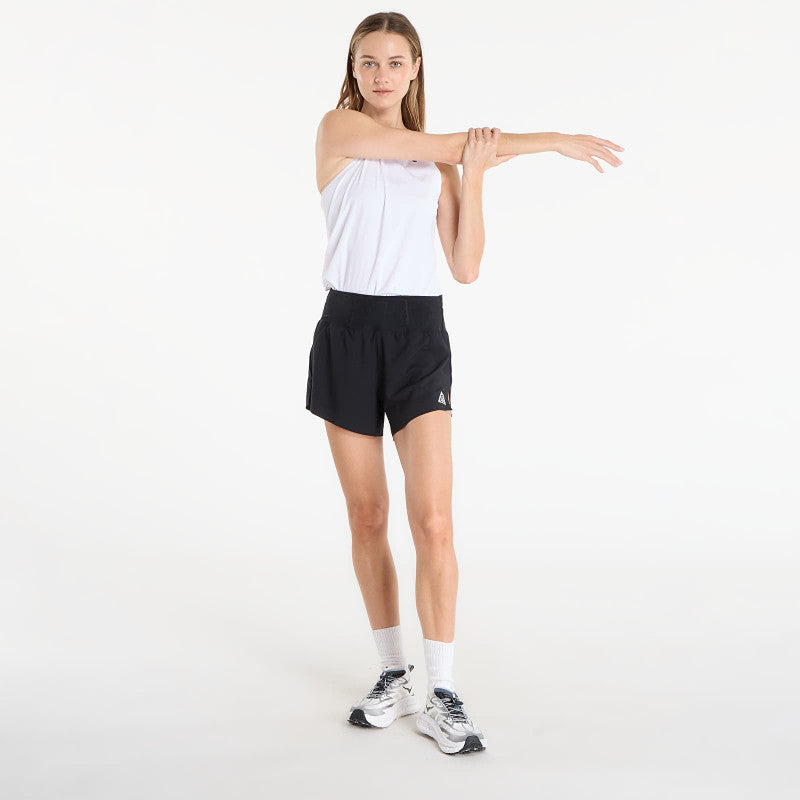 Nike ACG Women's Dri-FIT Mid-Rise Brief-Lined Trail Running Shorts Black/ Black/ Summit White