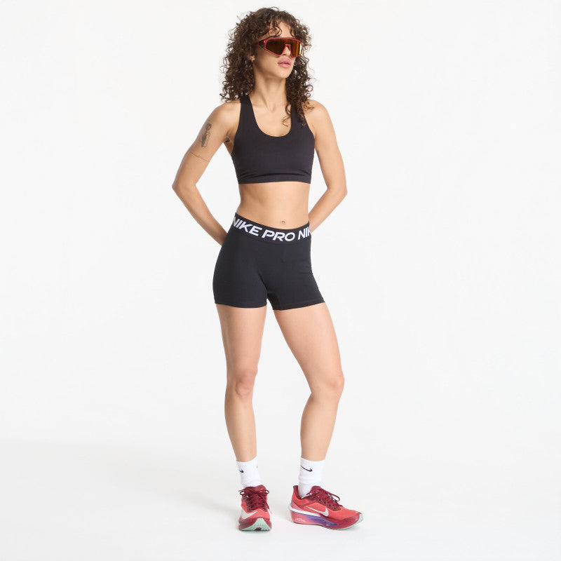 Nike Pro Women's Mid-Rise 3" Biker Shorts Black/ White
