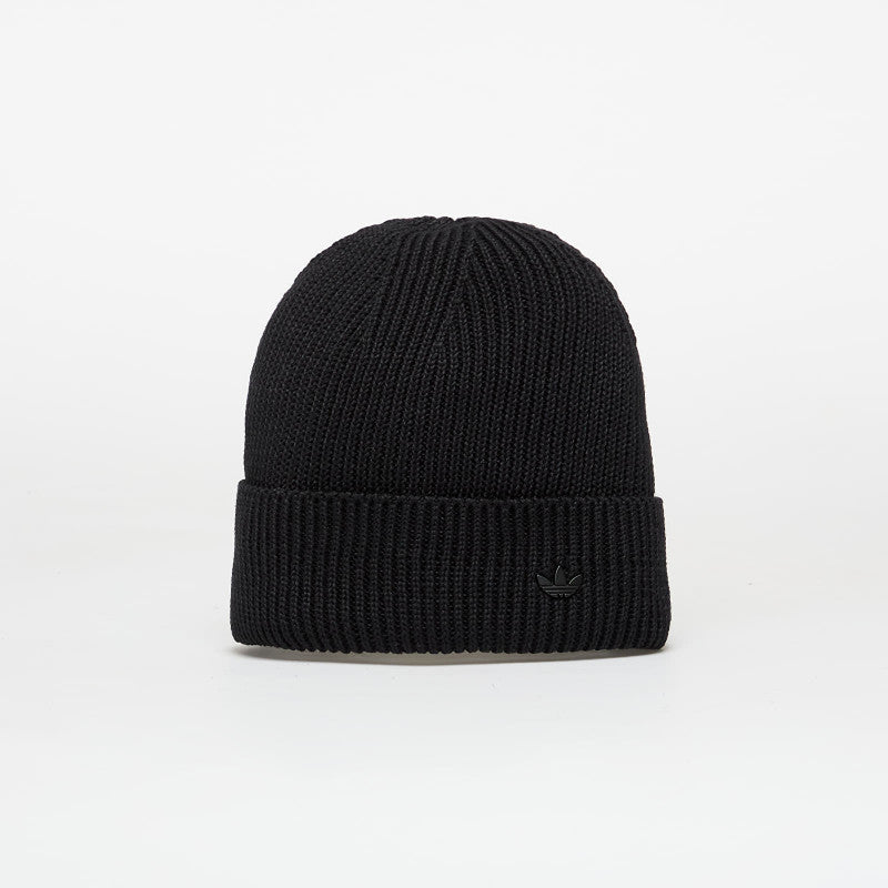 adidas Everyday Icons Beanie With Tonal Metal Trefoil Black