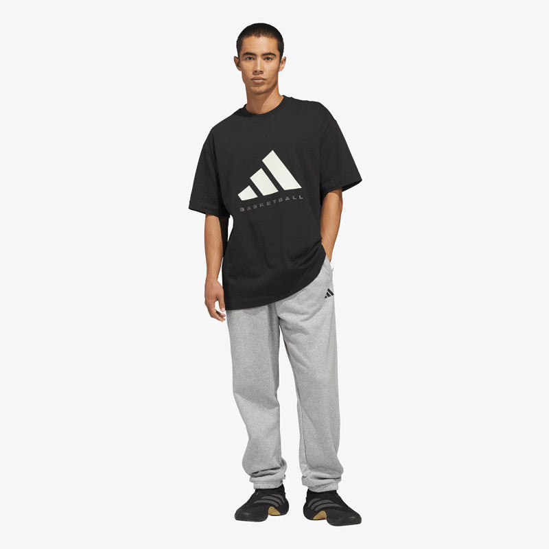 adidas Basketball T-Shirt (Gender Neutral) Black/ Off White