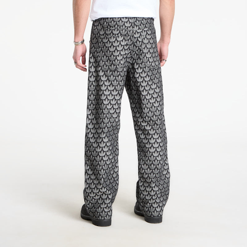 adidas Denim Loose Monogram Pants Black
