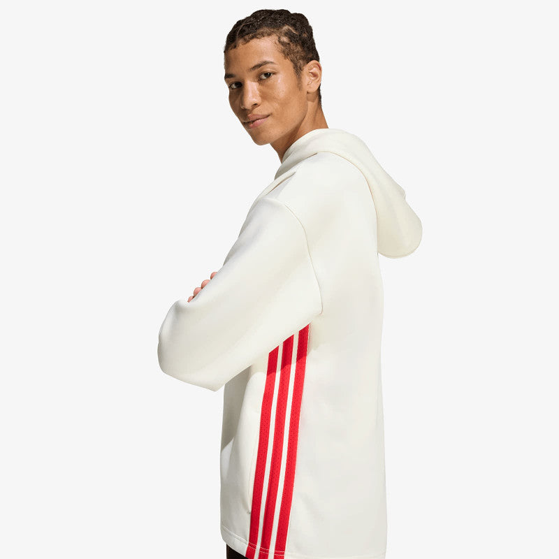 adidas Stadium Graphic Hoodie Off White/ Pure Ruby