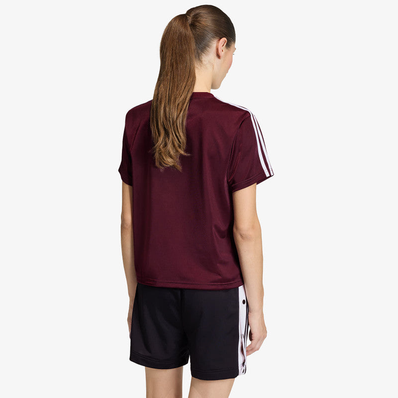 adidas Firebird T-Shirt Maroon/ Off White