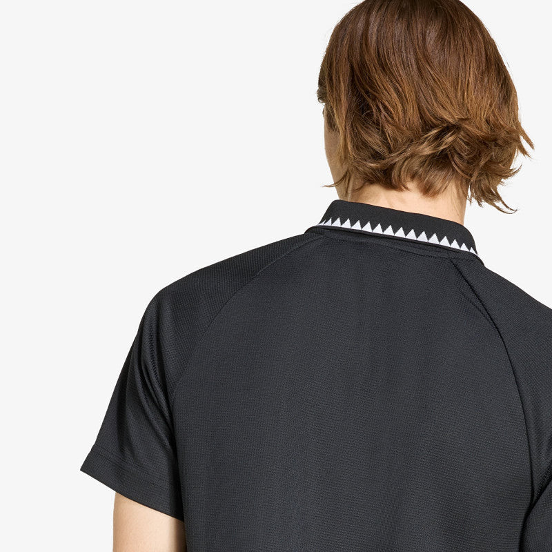 adidas Chest Stripes Slim Polo Black