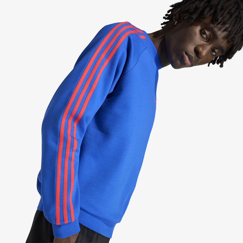 adidas 3-Stripes Crew Sweatshirt Blue