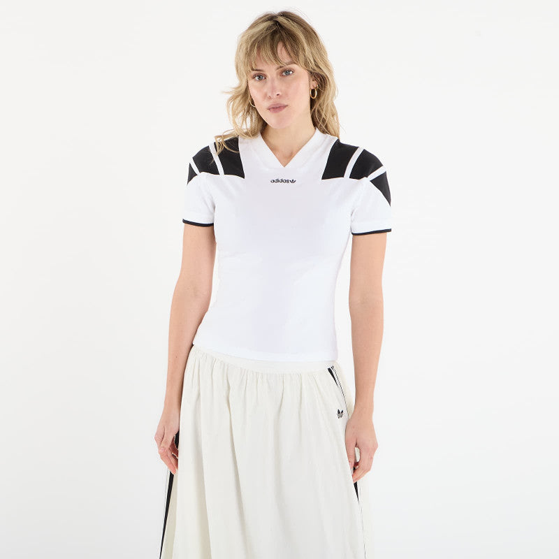 adidas Blocked Short Sleeve T-Shirt White