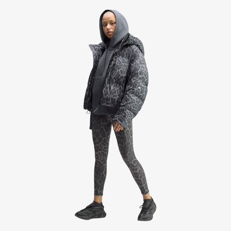 puchowa adidas by Stella McCartney Short Padded Winter Jacket Printed Dove Grey/ Carbon