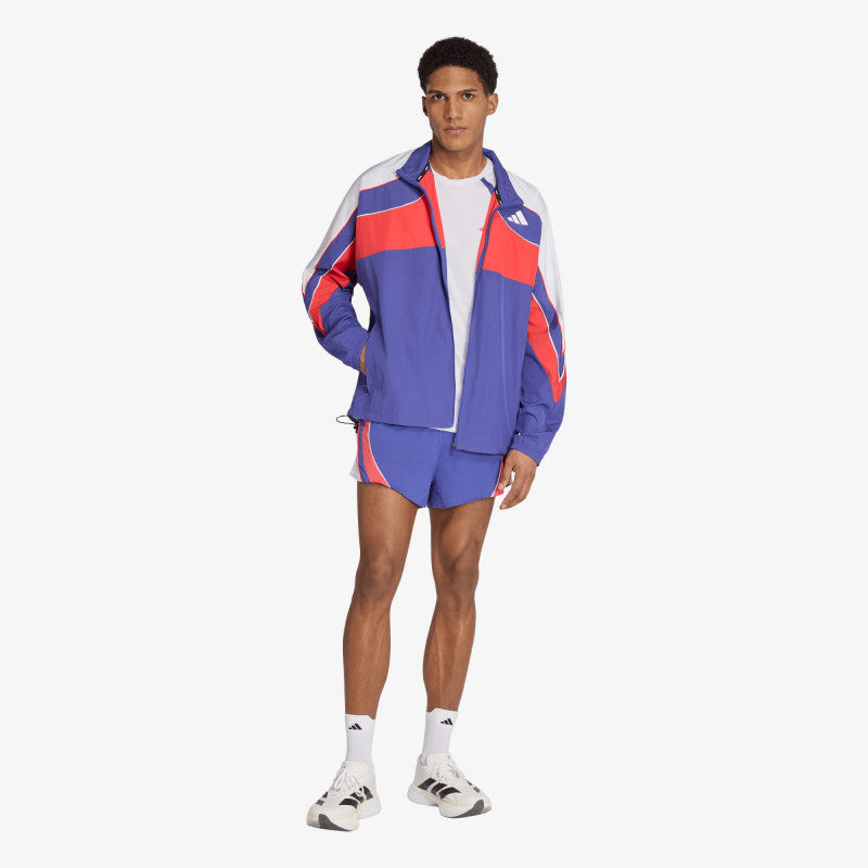 adidas ADIZERO Archive Running Shorts Dual Indigo/ Semi Lucid Red/ White