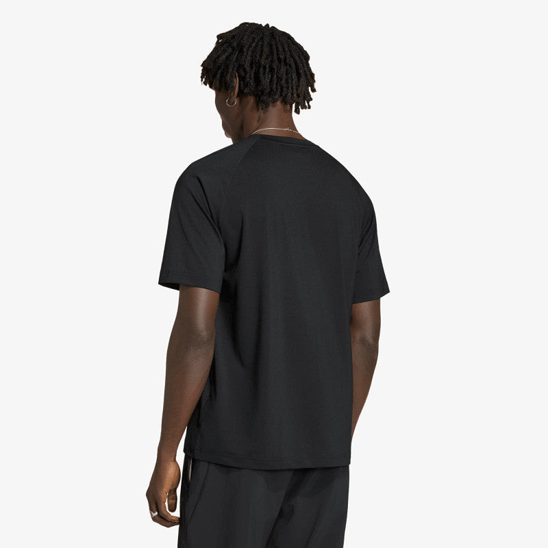 adidas Tech Trefoil Essentials Polyester T-Shirt Black