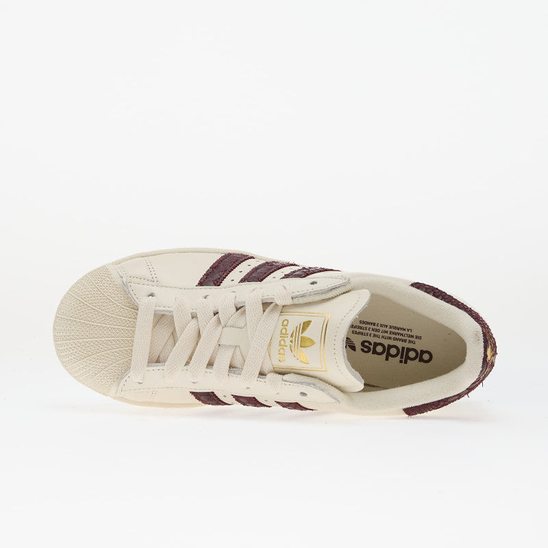 adidas Superstar II Off White/ Maroon/ Gold Met.