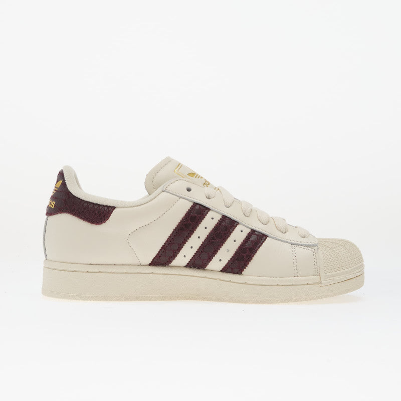 adidas Superstar II Off White/ Maroon/ Gold Met.
