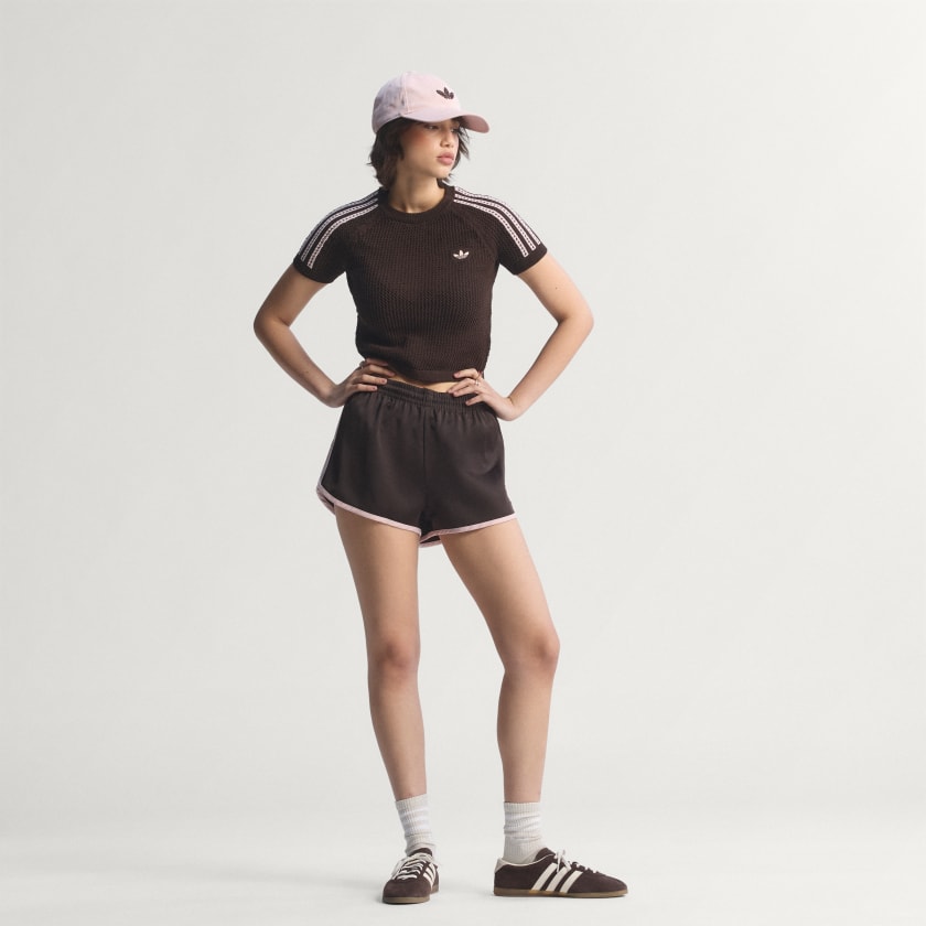 adidas Knitted Crochet Cali Tee W "Aurora Coffee"