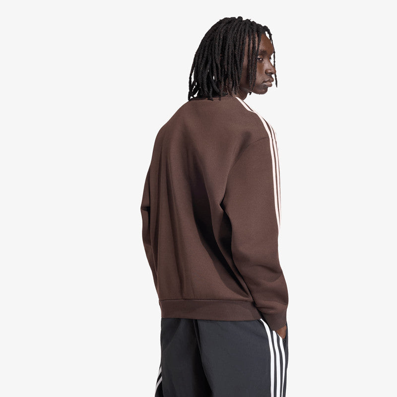 adidas Adicolor 3-Stripes Oversized Crewneck Aurora Coffee/ Sandy Pink