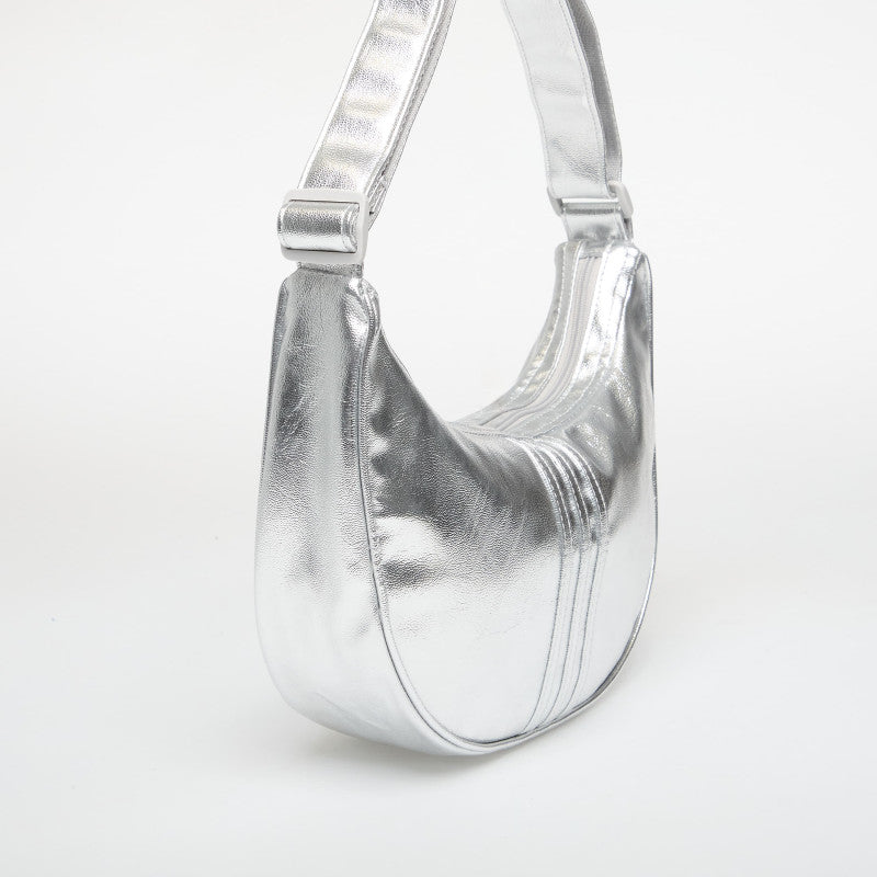 adidas Adicolor Half Crescent Bag Metallic Pu Silver Met.