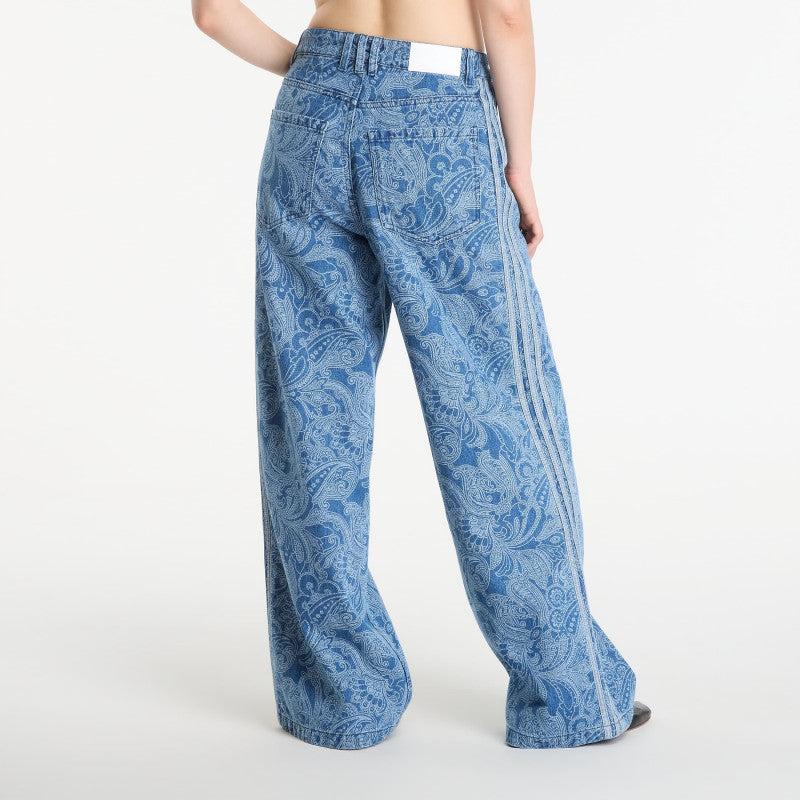 Jeansy adidas Liberty London Firebird Mid Rise Straight Denim Pant Medium Vintage Denim/ Light Denim