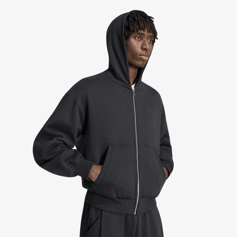 adidas Premium Essentials Cropped Full Zip Black