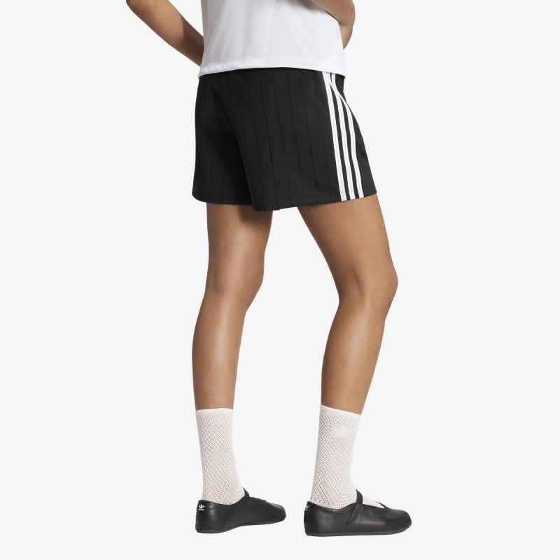adidas Pinstripe Firebird Shorts Black/ White/ Grey Two