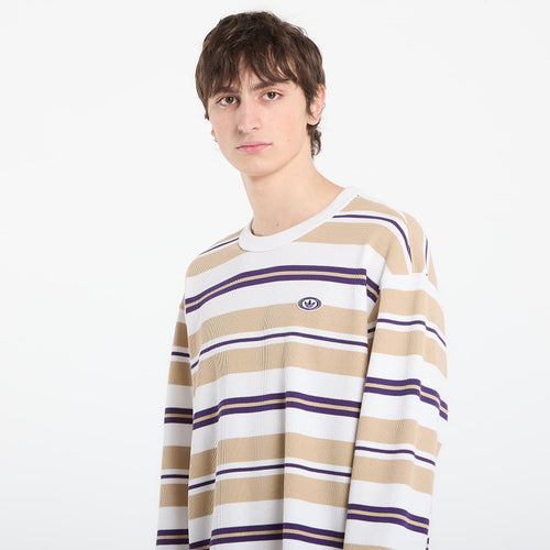 adidas 90S Alternative Sport Long Sleeve Stripe Waffle T-Shirt Core White