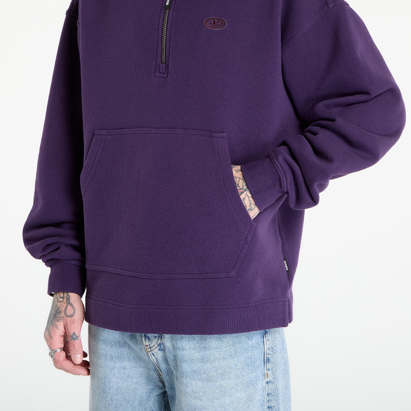 adidas 90S Alternative Sport Half Zip Graphic Fleece Sweat Aurora Plum