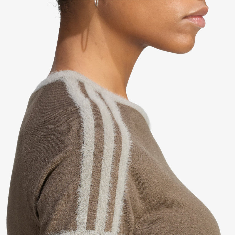 adidas Knitted T-Shirt Branch/ Silver Pebble