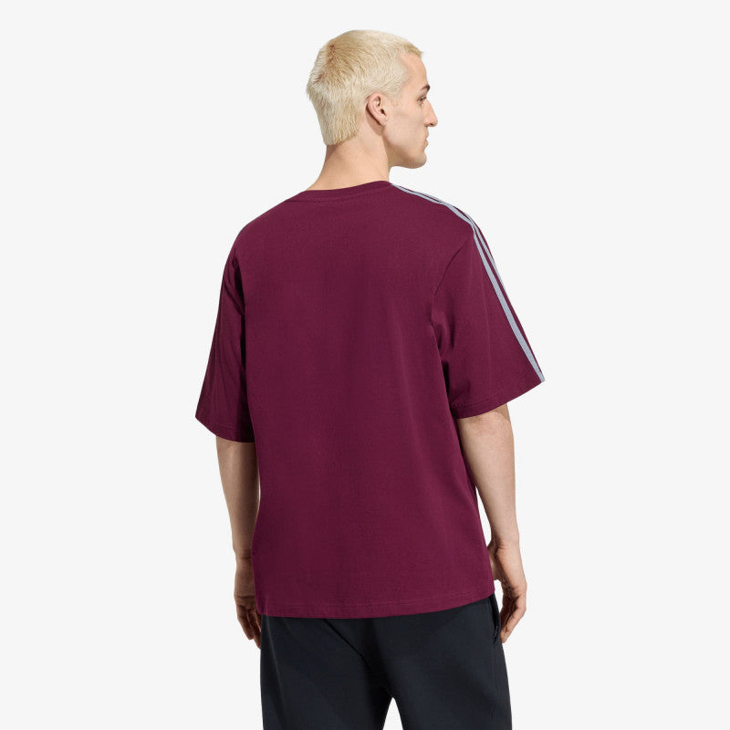 adidas Adicolor 3-stripes Oversized Tee Maroon