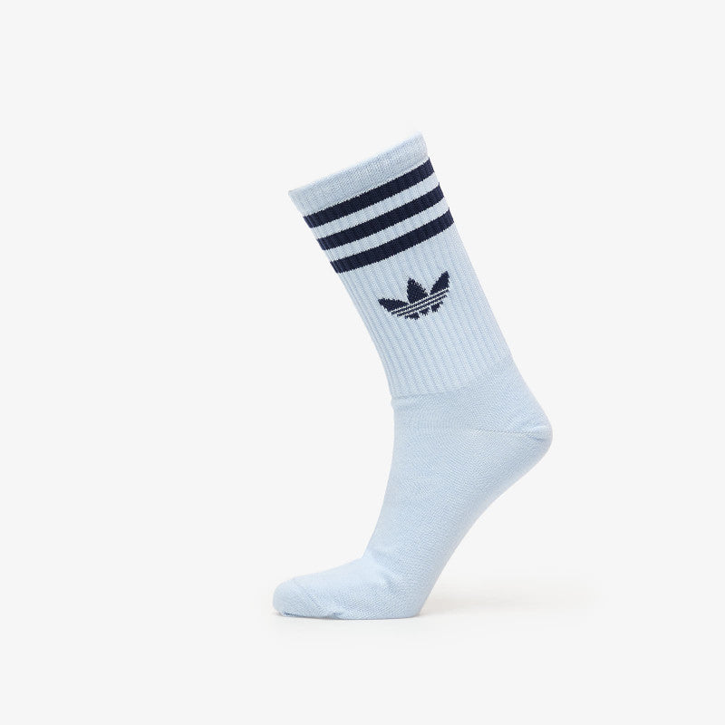 adidas 3-Stripes Crew Socks 3 Pairs Wonder Blue/ Night Indigo/ White