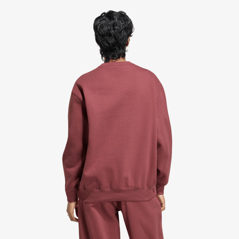 adidas Essentials Crew Long Fleece Sweatshirt Quiet Crimson