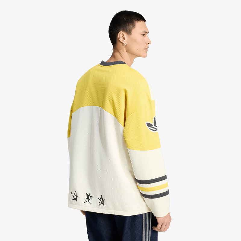 adidas Hockey Long Sleeve Jersey Eqt Yellow/ Pure Ruby
