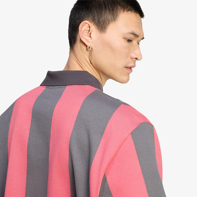 adidas Graphic Long Sleeve Polo Shirt Utility Black/ Cream White