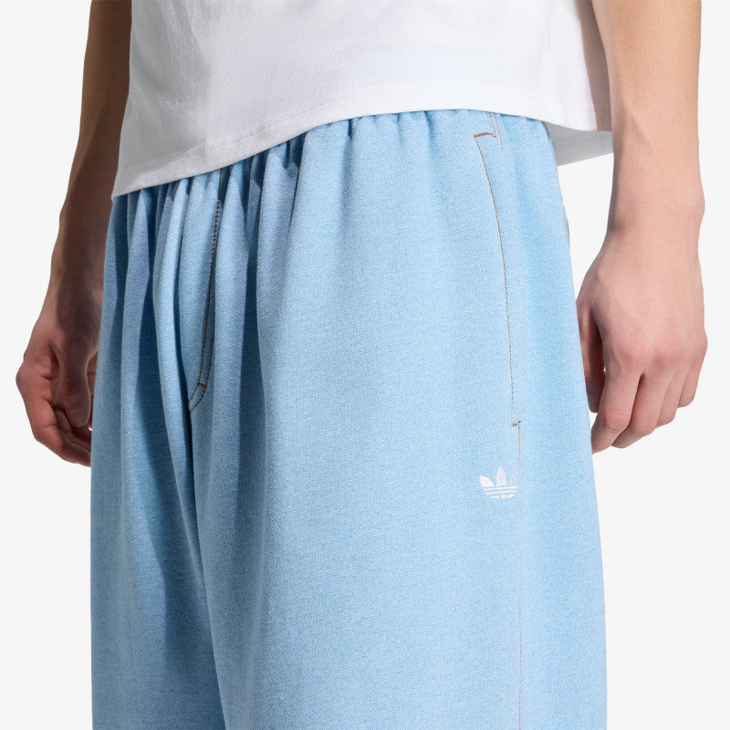 adidas Trefoil Essentials Melange Baggy Open Hem Pants Light Blue Mel