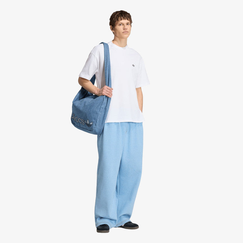adidas Trefoil Essentials Melange Baggy Open Hem Pants Light Blue Mel