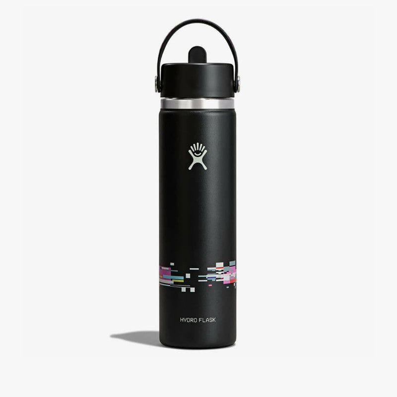 Hydro Flask 710 ml Wide Flex Straw Cap Glitch Black 710