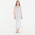 Sukienka Calvin Klein Viscose Jacquard Maxi Slip Dress Green