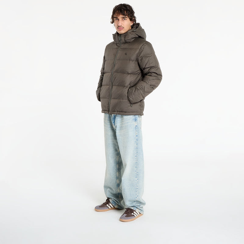 puchowa Calvin Klein Jeans Ls Nylon Zip Off Hooded Jacket Grey
