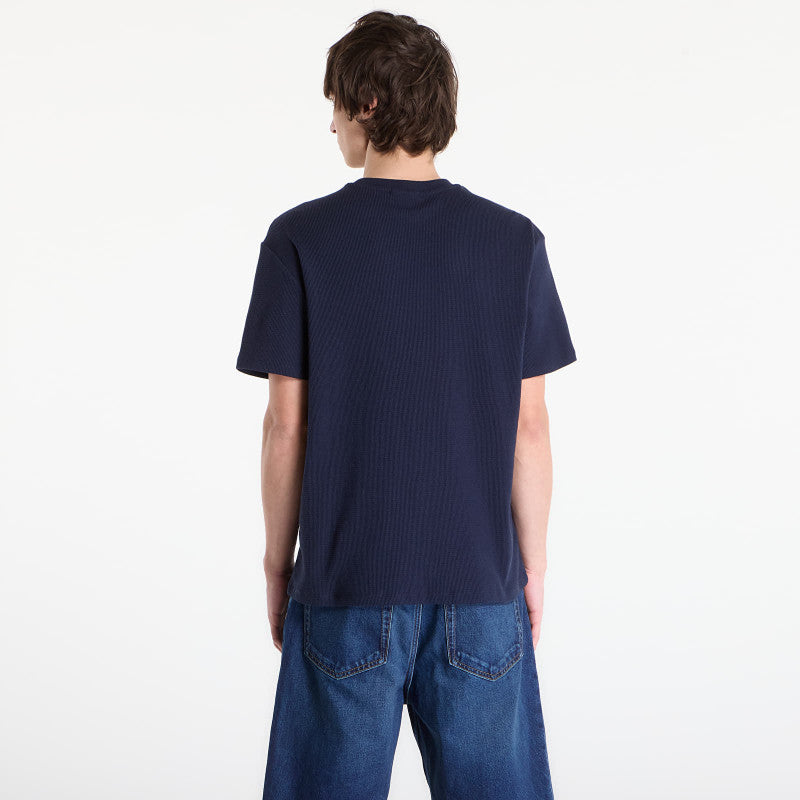 Calvin Klein Jeans Ss Waffle Badge Crew Tee Blue