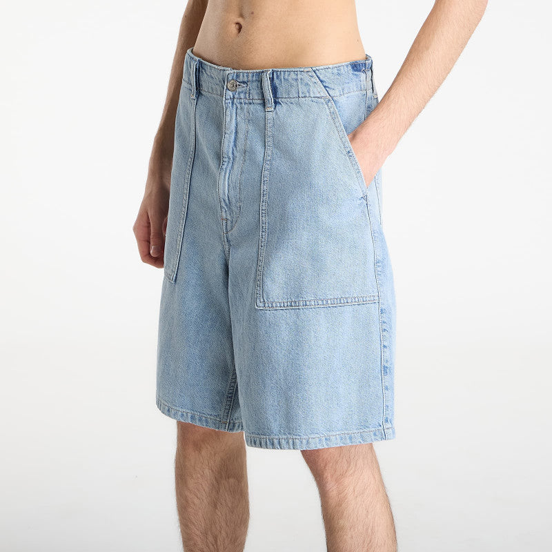 Calvin Klein Jeans Linen Denim Utlity Shorts Blue