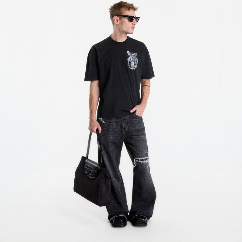 AllSaints Seraph Ss Crew Washed Black