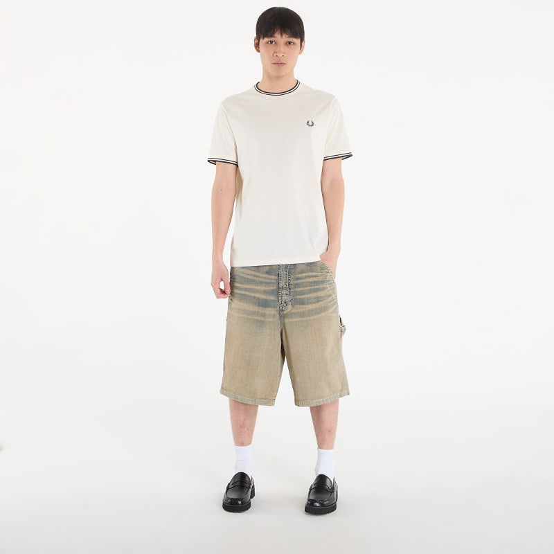 FRED PERRY Twin Tipped T-Shirt Ecr/ Oxbld/ Grsrts