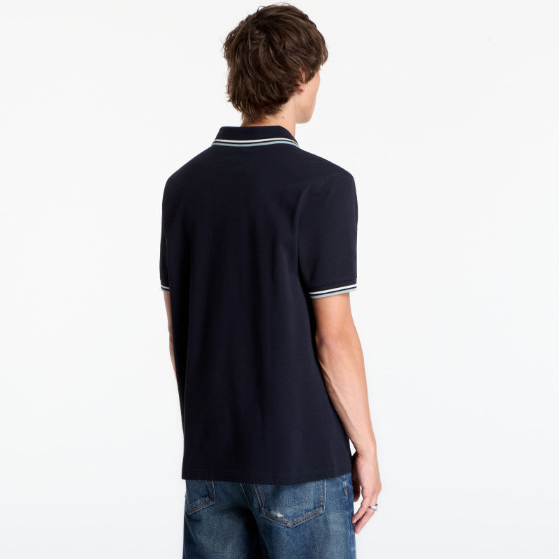 FRED PERRY Twin Tipped Fred Perry Shirt Navy