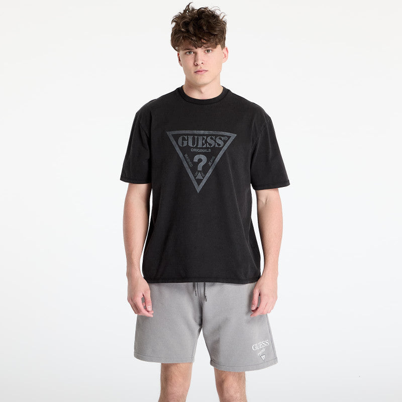 GUESS Originals Front Logo T-Shirt Jet Black Multi